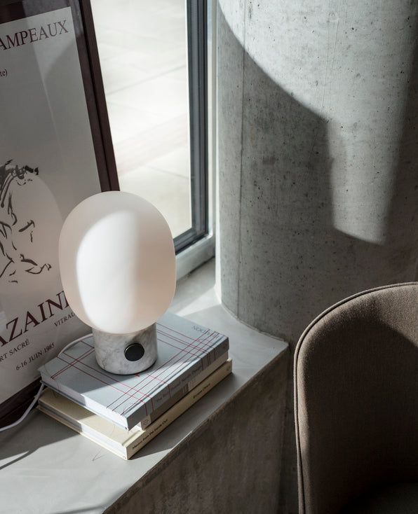 Menu | JWDA Table Lamp | Carrara Marble